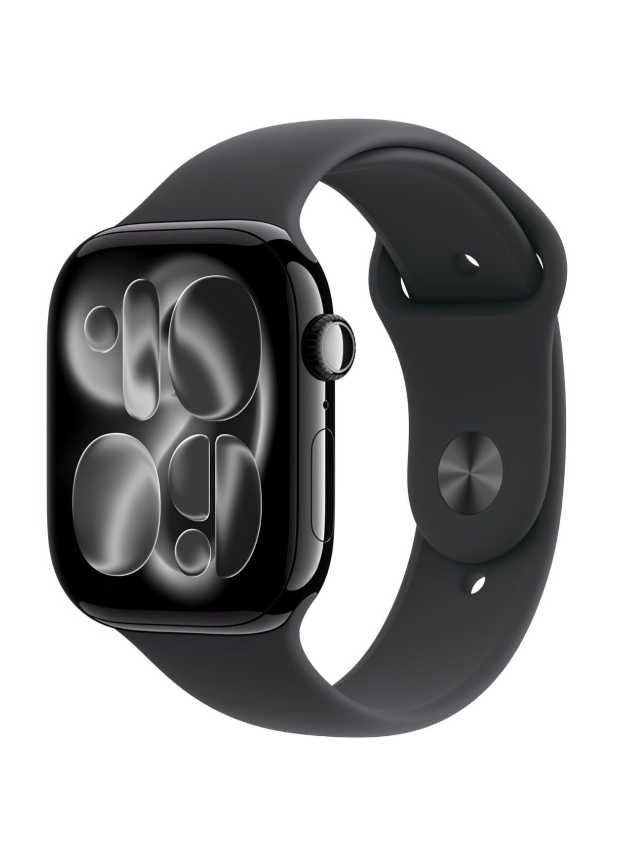 Silicone Watch Band Compatible with Apple Watch 42mm 44mm 45mm 46mm 49mm – Soft Sport Replacement Strap for Apple Watch Ultra, SE, Series 9/8/7/6/5/4 – Black